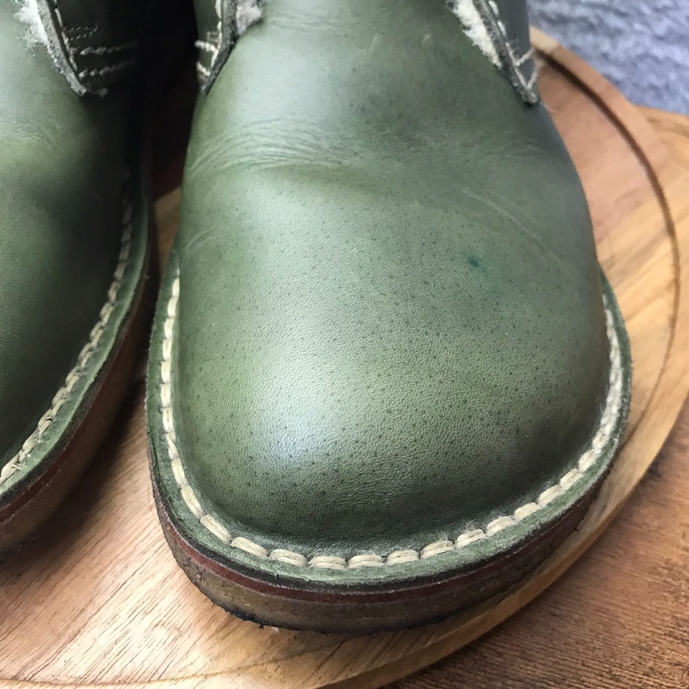 Danish Duck Feet Faborg Boots EU 45 M 11.5 W 13 Forest Green Leather Wool Lined - Picture 4 of 13